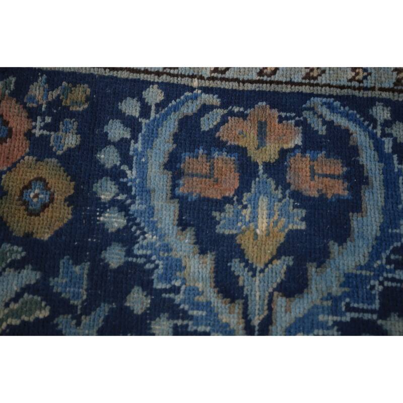 Grey Tabriz Persian Vintage Area Rug Hand-Knotted Bedroom Wool Carpet - 7'10" x 11'0"