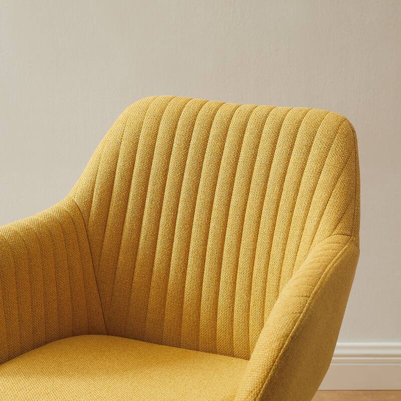 Art Leon Classical Swivel Office Accent Chair with Wood Legs