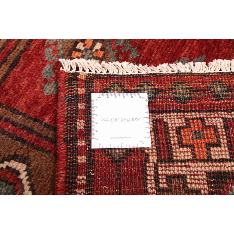 ECARPETGALLERY Hand-knotted Konya Anatolian Dark Red Wool Rug - 3'6 x 12'7