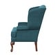 preview thumbnail 6 of 5, Estella Traditional Wingback Queen Anne Accent Chair in Velvet