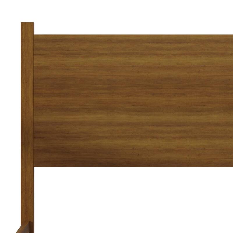 Clayfell Branford Solid Wood Platform Bed Frame with Panel Headboard and Full Slat Support