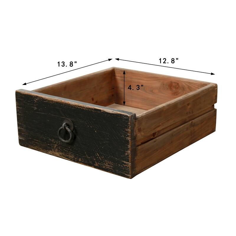 Capri 7 Drawers Sideboard Distressed Black 60x17x35H