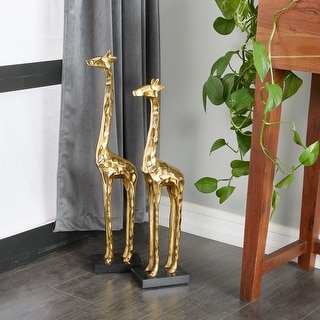 The Gallery Collection Giraffe & Calf Figurine Cold Cast Bronze Finish 