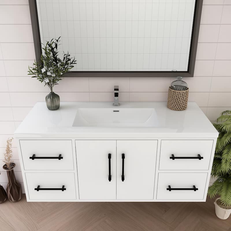 Victoria 48'' Wall-mounted Vanity with Reinforced Acrylic Sink - 47.5