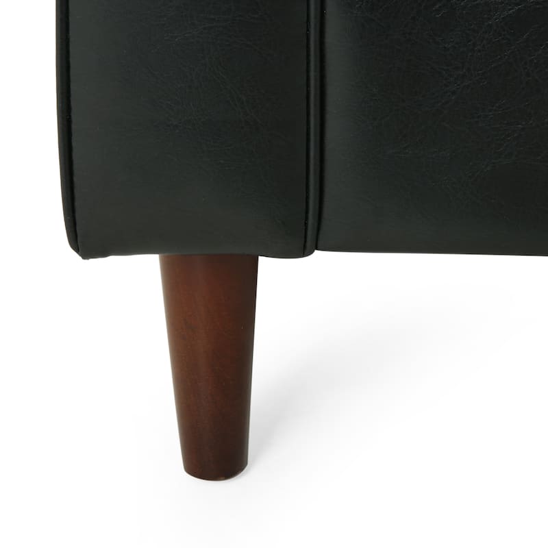 Malinta Contemporary Faux Leather Cushioned Club Chair by Christopher Knight Home