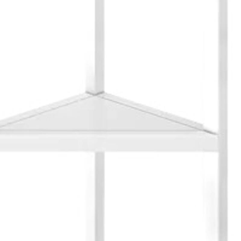 Solid Wood Corner Bookcase for Living Room and 5-Shelf Vertical Unit - 15.25” D x 26.5” W x 60” H