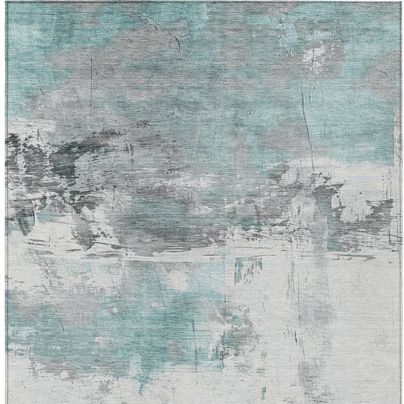HomeRoots Abstract Transitional Rectangle Outdoor Rug