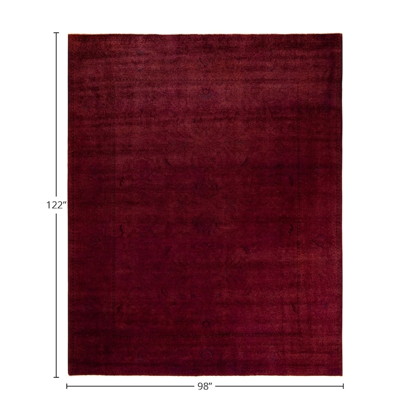 Vibrance, One-of-a-Kind Hand-Knotted Area Rug - Red, 8' 2" x 10' 2" - 8' 2" x 10' 2"
