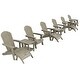 preview thumbnail 19 of 85, Vineyard HIPS Outdoor Folding Eco-Friendly All Weather Seashell Adirondack Chairs (12-Piece Conversation Set)