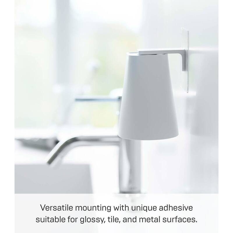 Yamazaki Home Traceless Adhesive Magnetic Cup, ABS Plastic, 200ml - L 2.76 x W 2.76 x H 3.74 inches