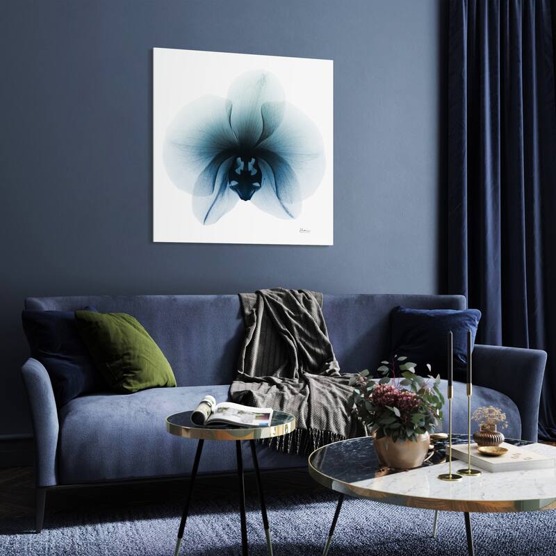 "Glacial Orchid" Frameless Free Floating Tempered Glass Panel Graphic Wall Art