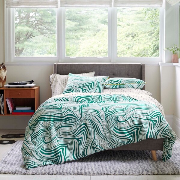 Novogratz by Utica Zebra Marble Teal Comforter Set - Bed Bath