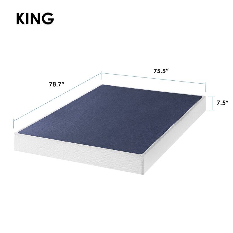 4 Inch and 7.5 Inch Metal Box Spring Mattress Support with Wood Slats