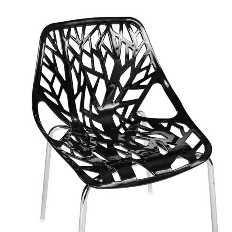4pcs Birds Nest Style Lounge Chair Black - (21.3 x 21.3 x 33.5)"