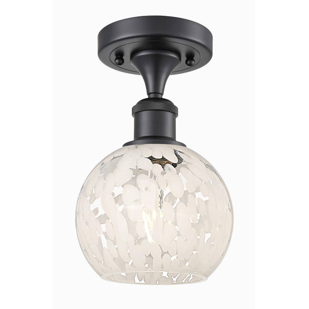 Innovations Lighting 516-1C-10-6 White Mouchette Semi-Flush White