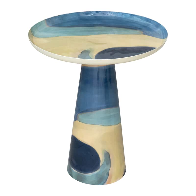 Mosaic Enameled Metal Table