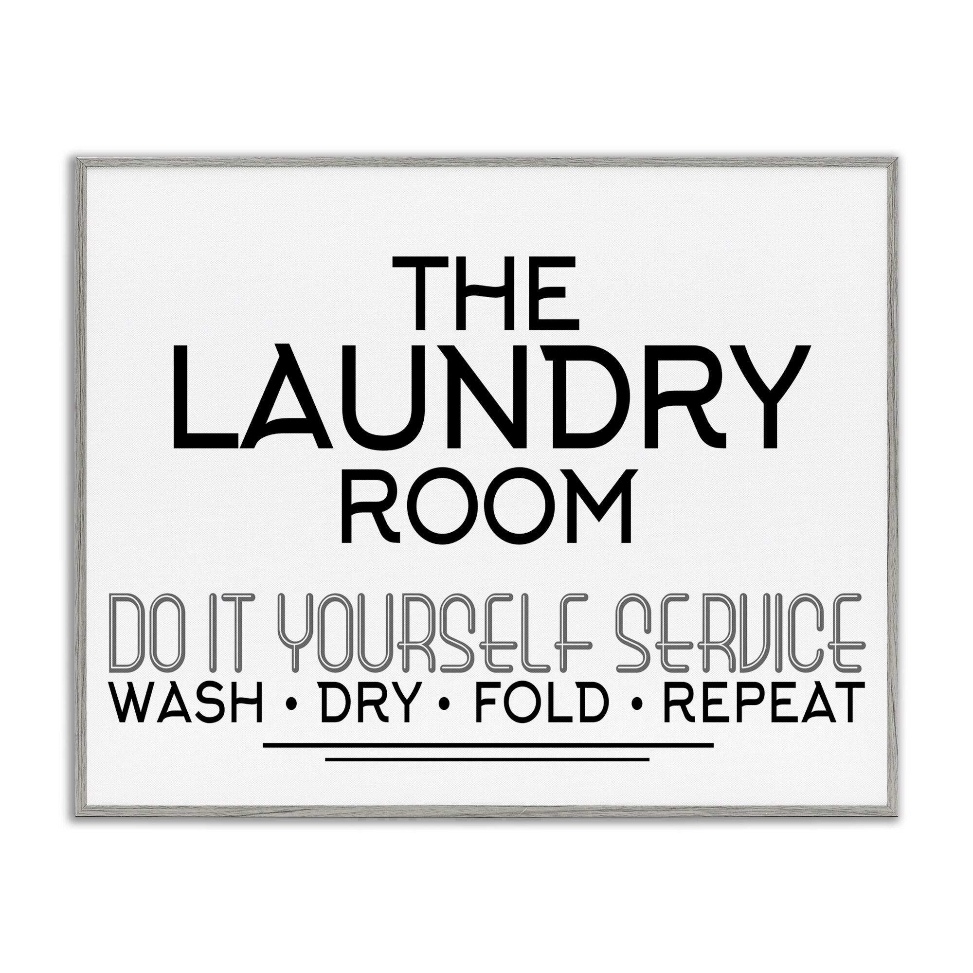 Stupell Do It Yourself Laundry Minimal Framed Giclee Art Design By Kim Allen