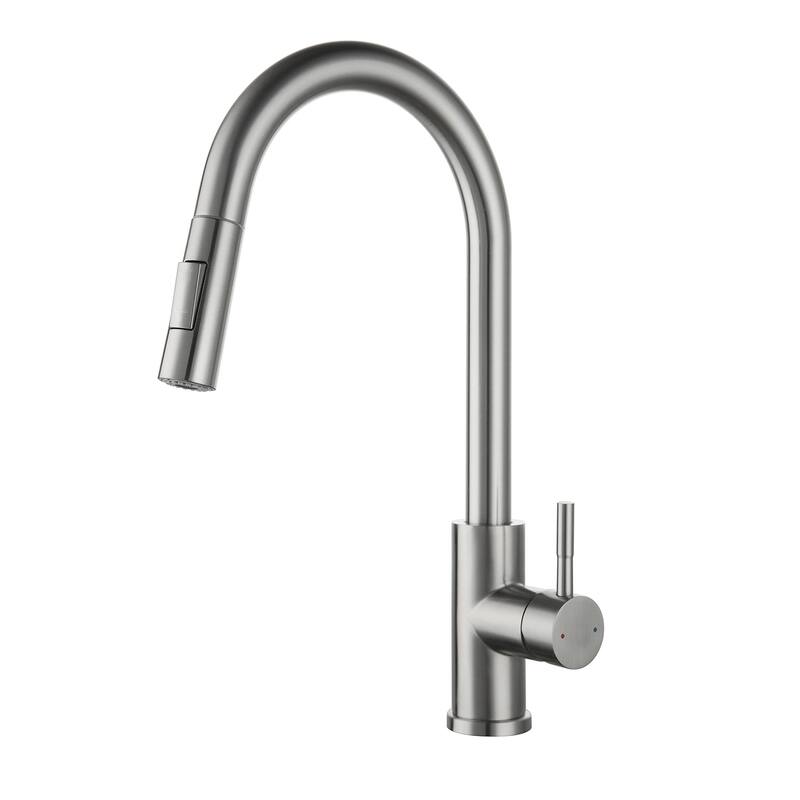 Topcraft Pull Down Stainless Steel kitchen Sink Faucet - Brushed Nickel