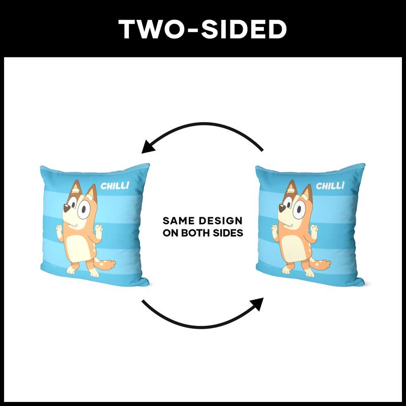 Bluey Roll Call Chilli 18 Inch Throw Pillow