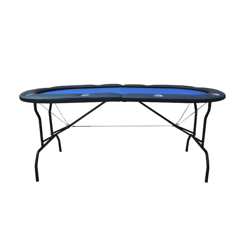 73inch Oval Light Series GREEN Felt Foldable Casino Game Poker Table