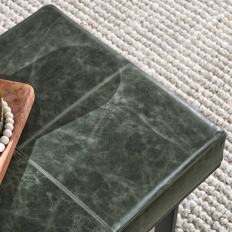 Classic Home Calvin Leather Stool