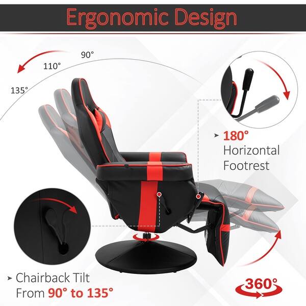 vinsetto home comfortable office video game sofa swivel chair with a strong ergonomic design quality material on sale overstock 31620860