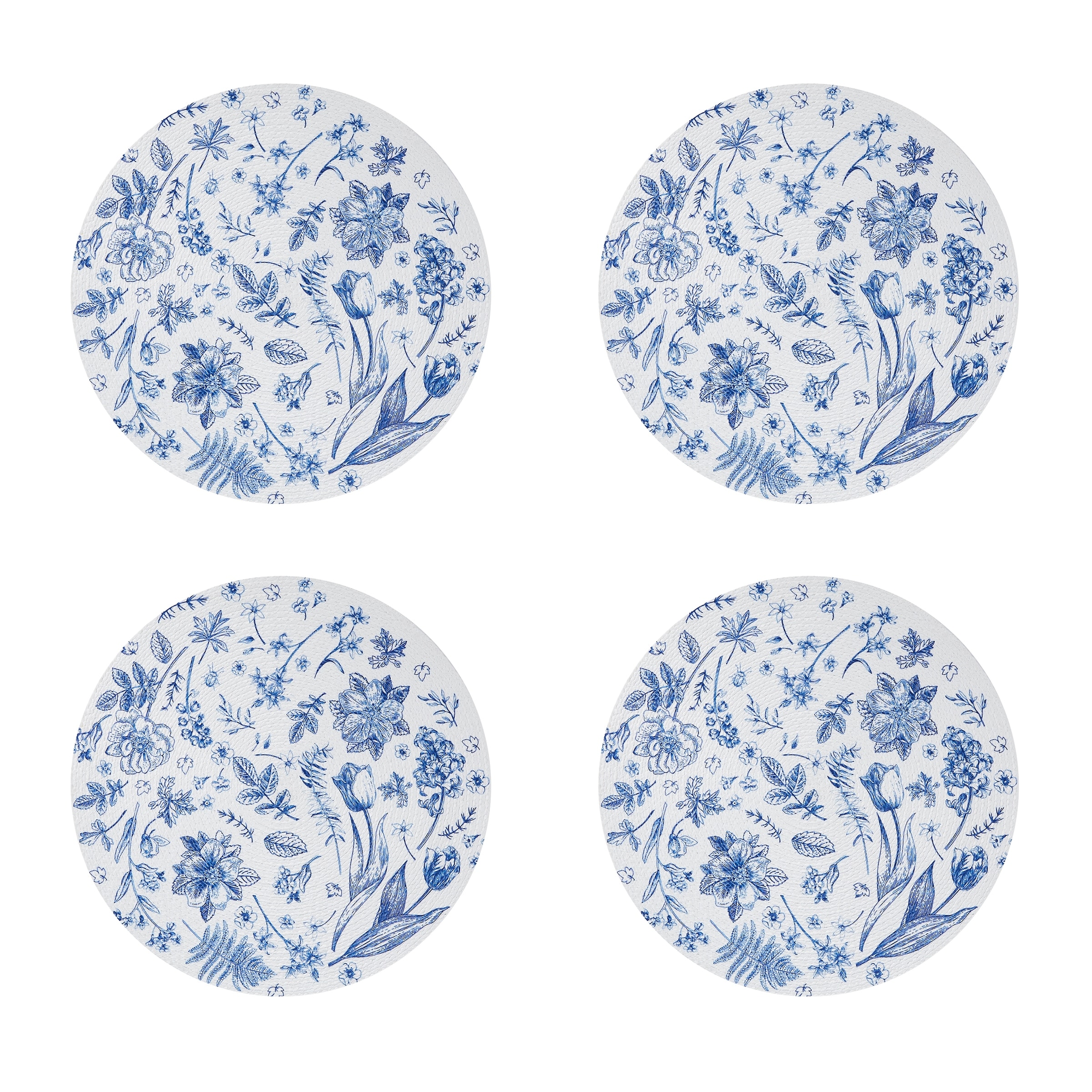 Avanti Ashford Set of 4 Round Placemats - 13x19