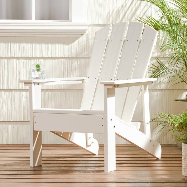 slide 2 of 37, Culver Outdoor Faux Wood Adirondack Chair by Christopher Knight Home White