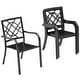 preview thumbnail 2 of 16, Outdoor Patio Stackable Dining Chairs Set of 4/6