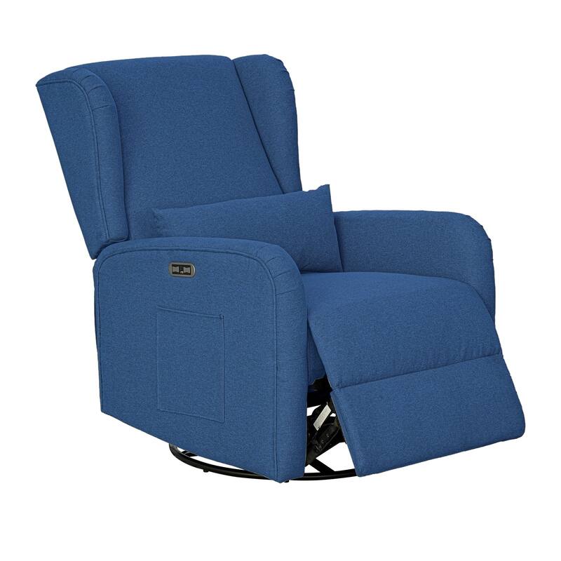 Madison Park Candace Power Recliner 3-in-1 with Swivel, Glider, USB Ports