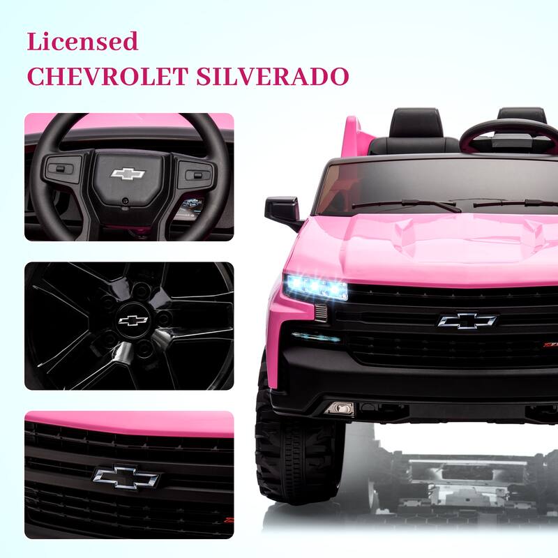 24V 2-Seater Truck Licensed Chevrolet Silverado Ride On Car Kids Toy