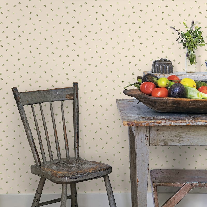 Galerie Wallcoverings Just Kitchens Leaf Toss Vinyl on Non-woven Matte Wallpaper Roll