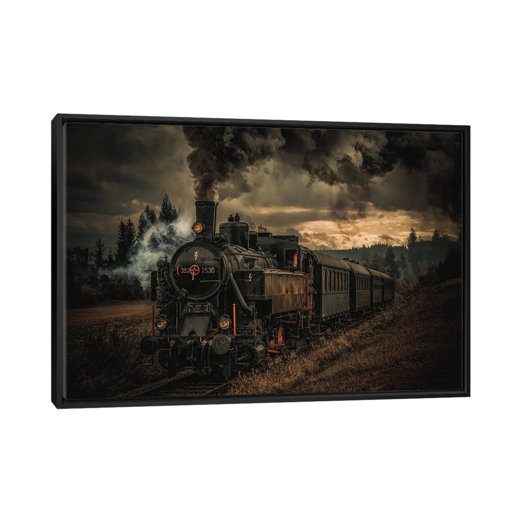 iCanvas "Gold Digger Train" by Hubert Bichler Framed Canvas Print