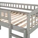 preview thumbnail 11 of 10, Minimalistic Stylish Twin Size Wood Loft Bed with Slide and Ladder