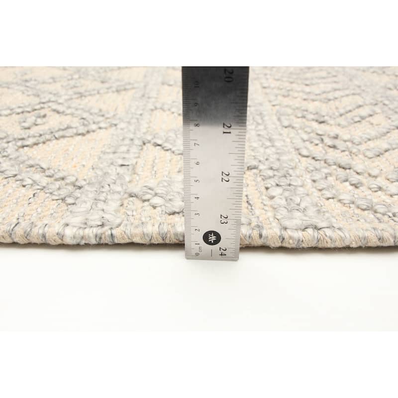 ECARPETGALLERY Braid weave Sienna Tan Wool Rug - 5'2 x 7'5