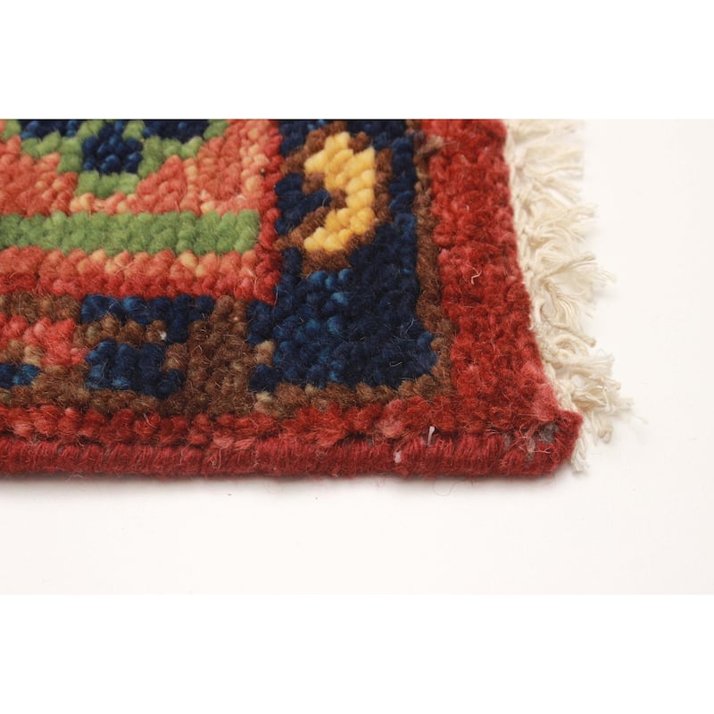 ECARPETGALLERY Hand-knotted Jules Serapi Dark Red Wool Rug - 4'10 x 7'7