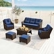 preview thumbnail 39 of 105, Murphy Outdoor Wicker Patio Outdoor Sofa Swivel Chair Coffee Table