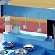preview thumbnail 9 of 7, Qaba Mud Kitchen for Kids, Outdoor Play Kitchen with Sink, Faucet, Water Tank, Storage Shelves, Accessories, Blue
