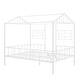 preview thumbnail 8 of 25, Full Size Metal House Bed Frame with Slatted Support (No Box Spring Needed)