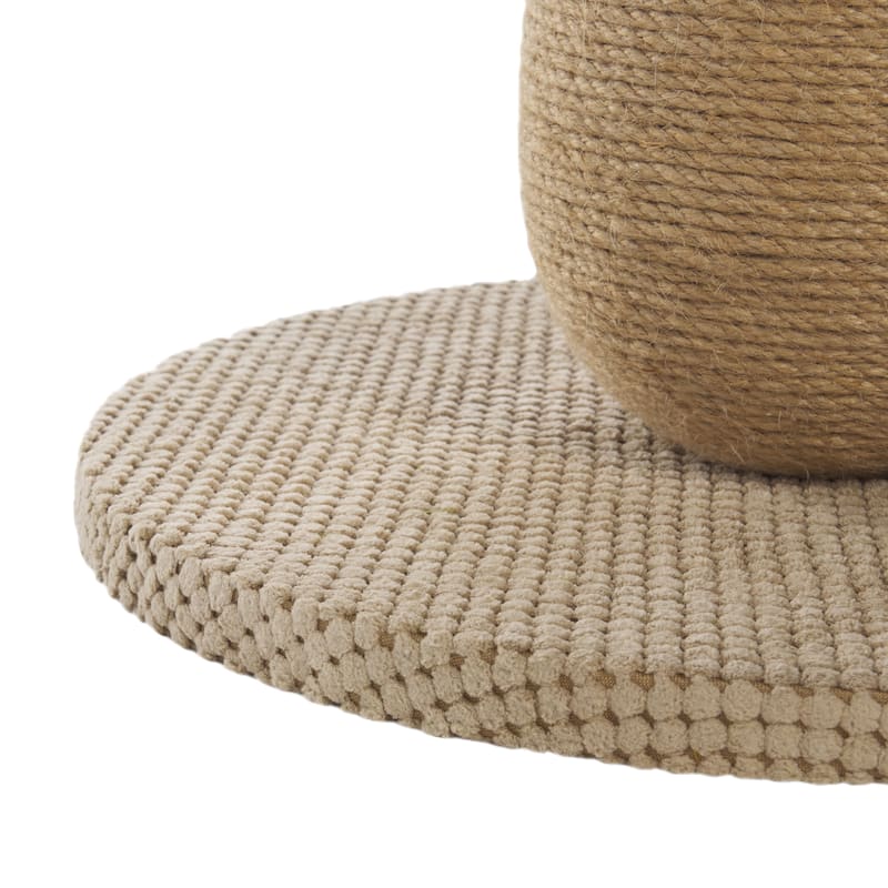 SAFAVIEH Home Natural/Green 14"W x 14"L x 21"H Jute Cat Scratch Post - 14"W x 14"L x 21"H