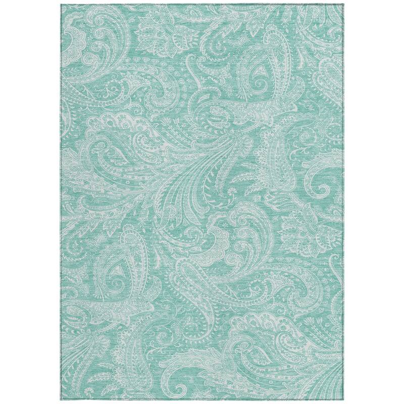 HomeRoots Paisley Transitional Rectangle Outdoor Rug
