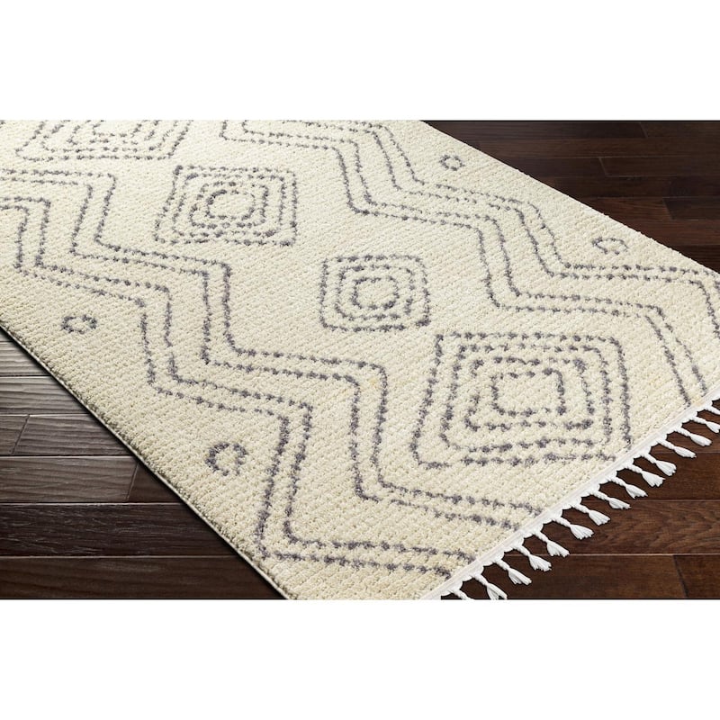 Livabliss Casual Casablanca Shag Tribal Area Rug