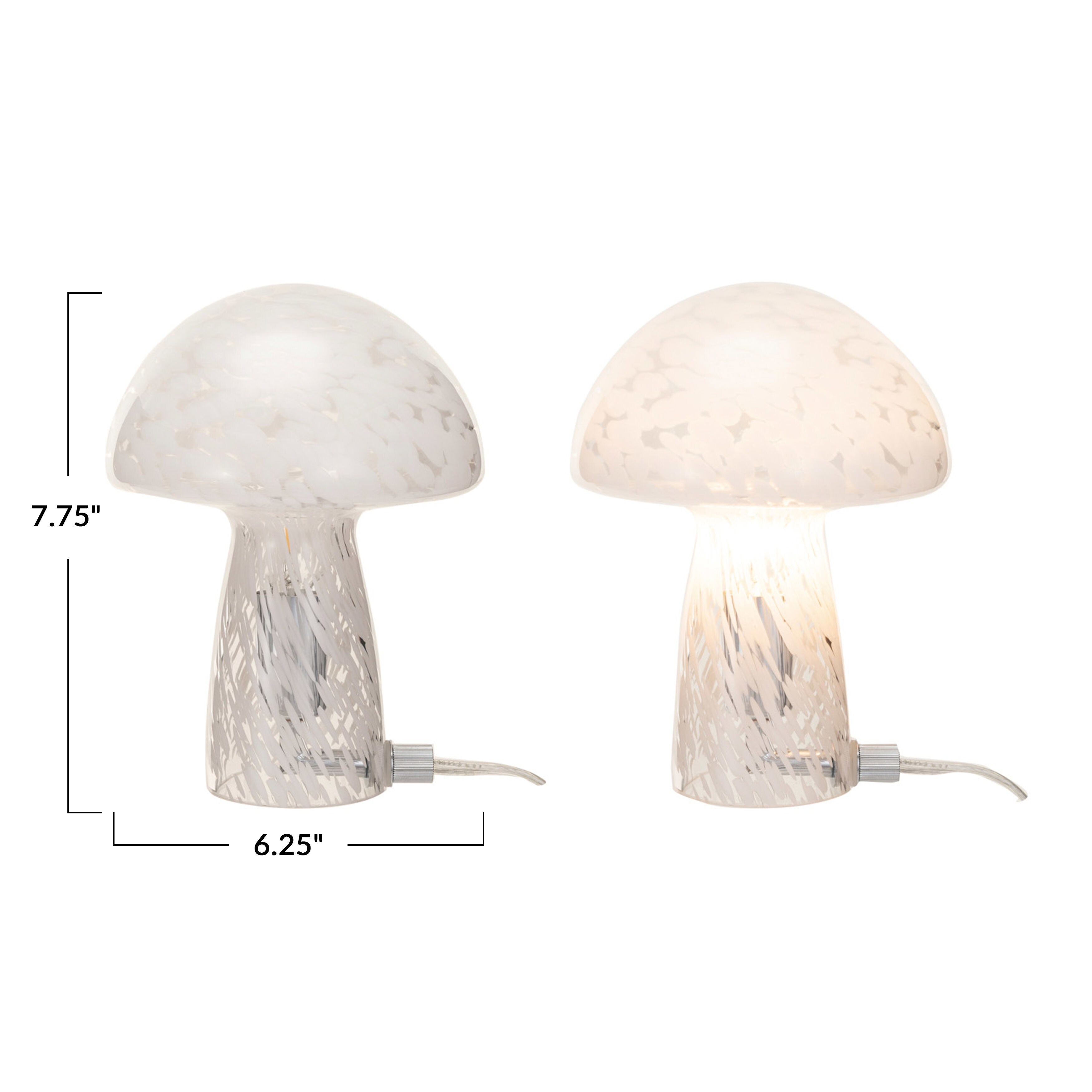 Blown glass mushroom lamp on sale