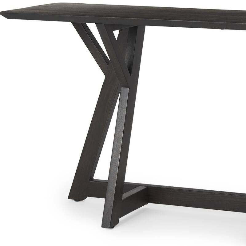HomeRoots 54" Brown Solid Wood Trestle Console Table - 54' X '29.5' X '16