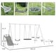 preview thumbnail 12 of 16, Outsunny 5-in-1 Kids Swing Set Backyard Playground Set, Metal Swing Set Kids Outdoor Playset Playground Equipment