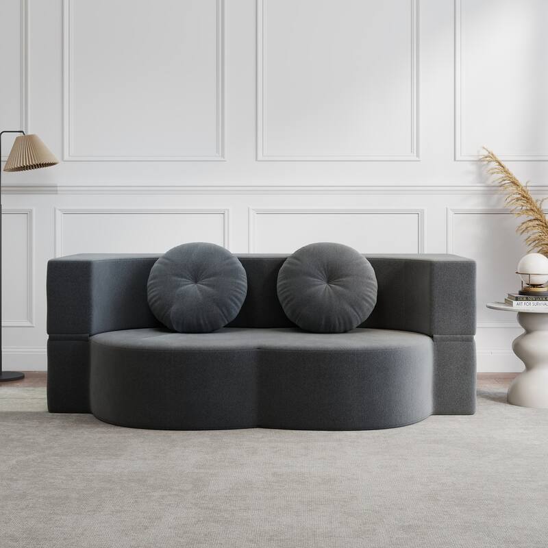 Folding Sofa Bed with Pillow, Twin Sleeper Sofa Couch, Loveseat Couch, Floor Folding Mattress, Convertible Lounge Chair