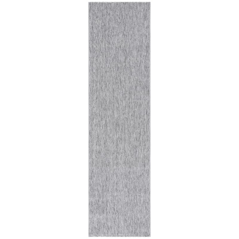 SAFAVIEH Sisal All-Weather Tressa Transitional Indoor/Outdoor Rug - 2'2" x 8' Runner - Dark Grey