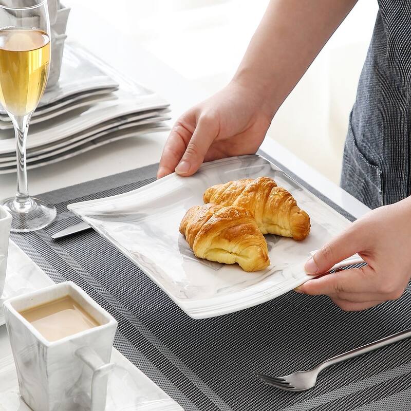 MALACASA Flora 18-Piece Dessert Set (Service for 6)