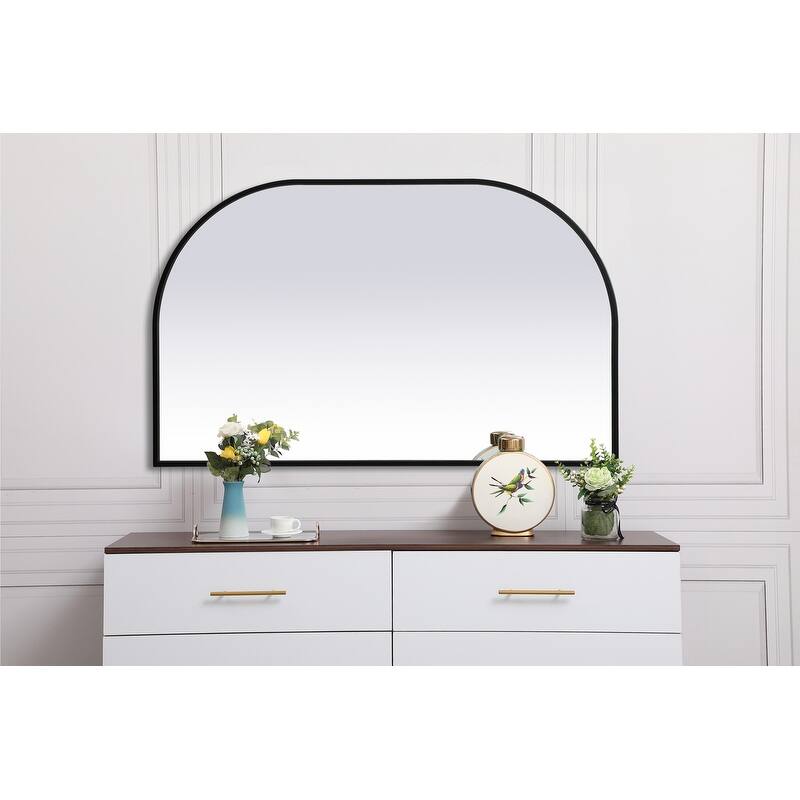 Indigo Home Metal Frame Arch Mirror 39x24 Inch