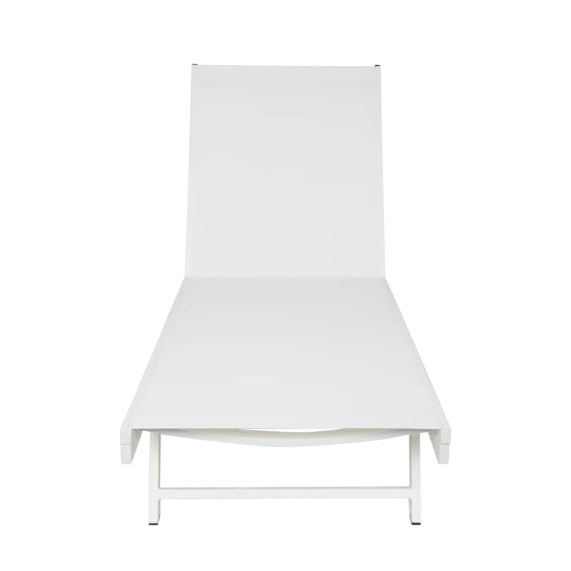 Outdoor aluminum frame mesh chaise lounge chair